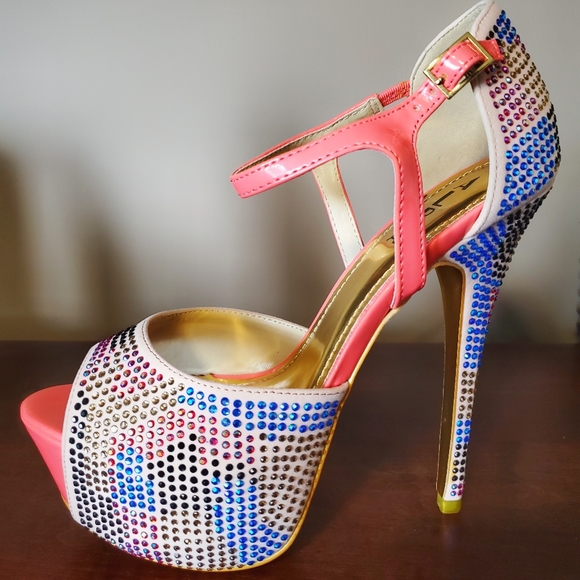 *New* Alba Multi Color Rhinestone Platform - Picture 8 of 11